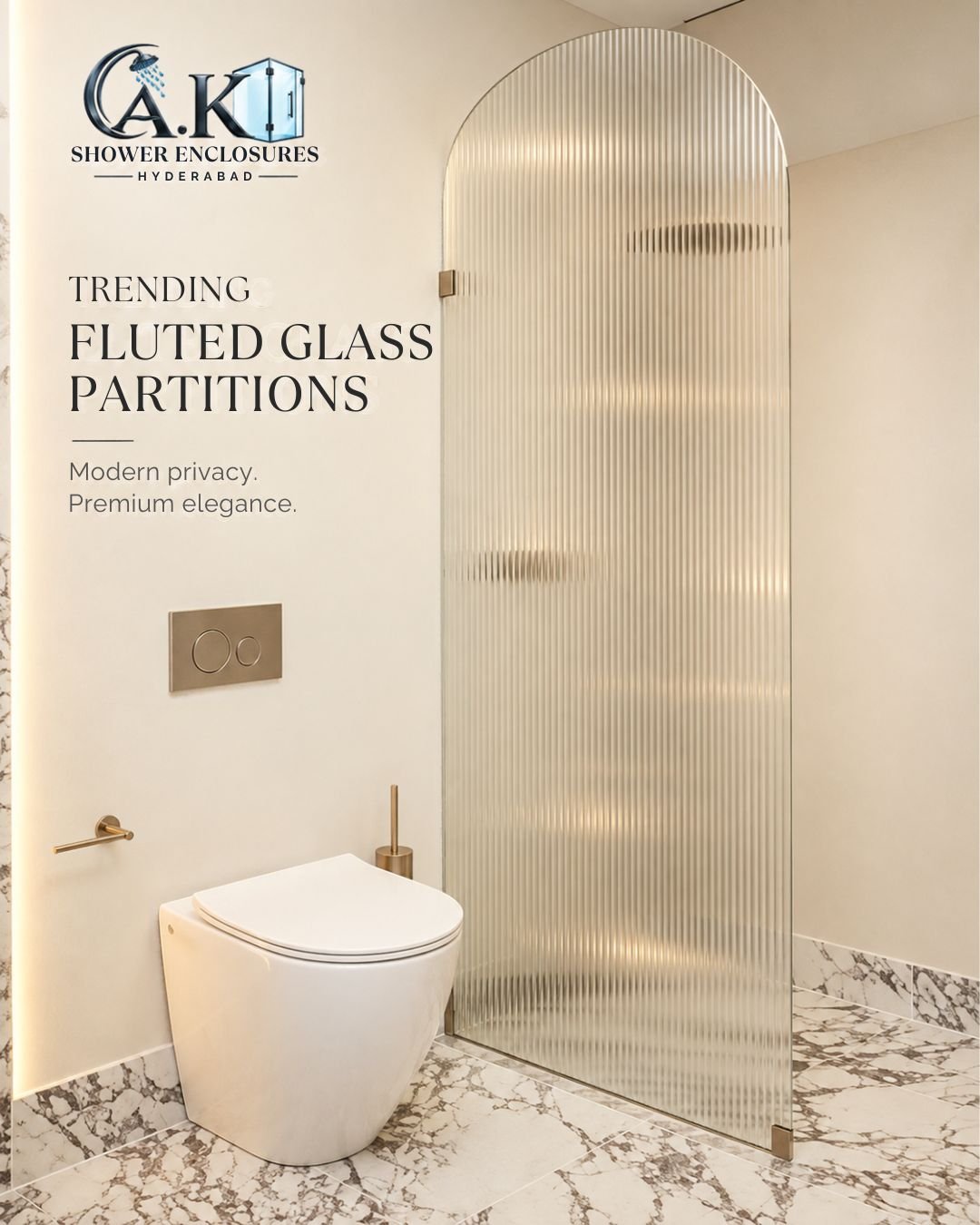 Fluted Glass Partition