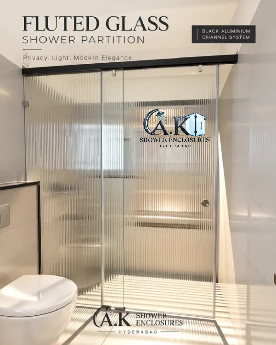 Fluted Glass Partition