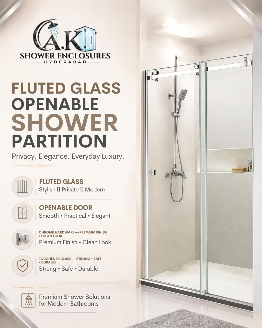 Fluted Glass Partition